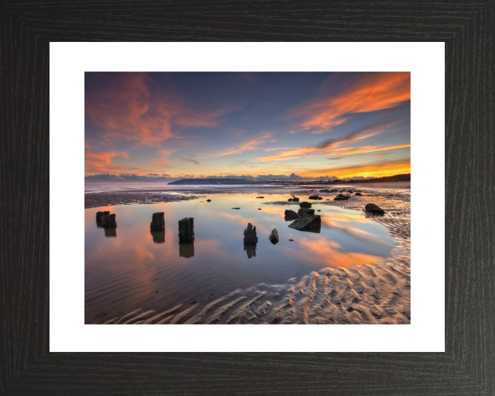 Yaverland Beach isle of wight at sunset Photo Print - Canvas - Framed Photo Print - Hampshire Prints
