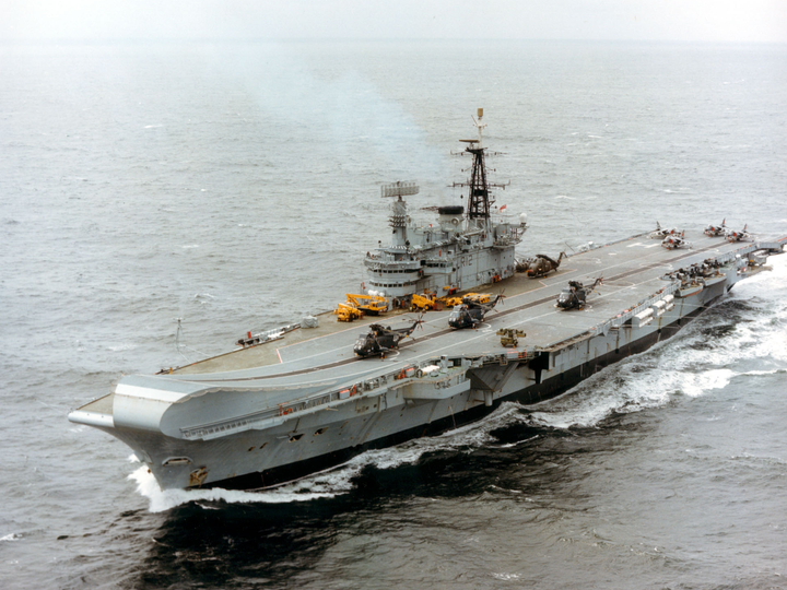 HMS Hermes R12 | Photo Print | Framed Print | Centaur Class | Aircraft Carrier | Royal Navy