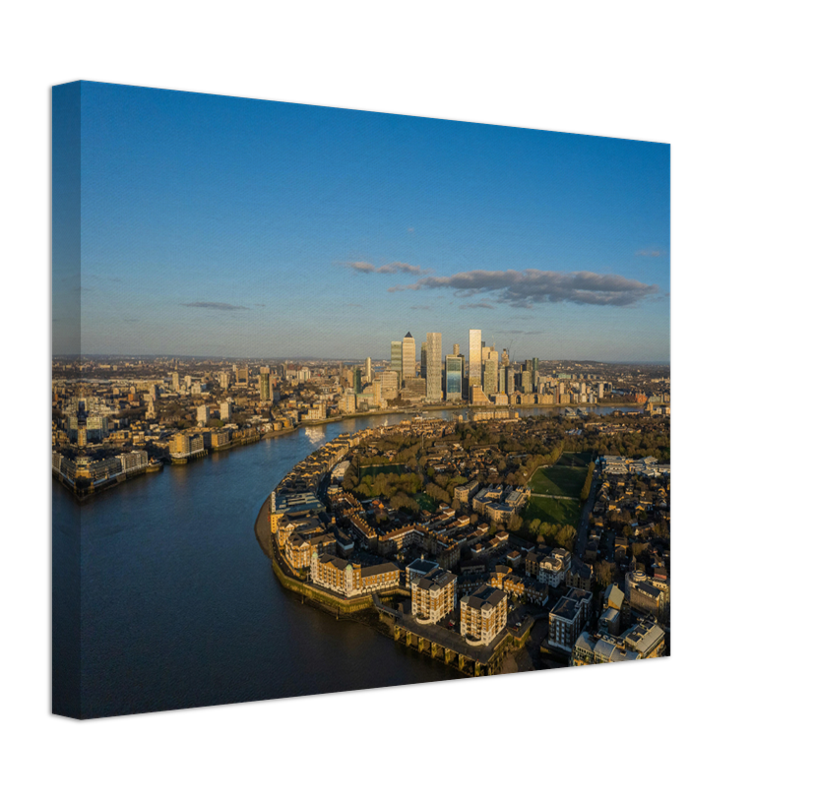 the Isle of Dogs London from above Photo Print - Canvas - Framed Photo Print - Hampshire Prints