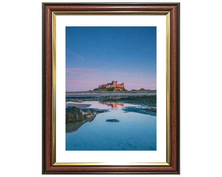 Bamburgh castle reflections Northumberland Photo Print - Canvas - Framed Photo Print - Hampshire Prints