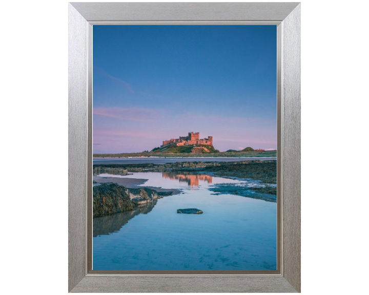 Bamburgh castle reflections Northumberland Photo Print - Canvas - Framed Photo Print - Hampshire Prints