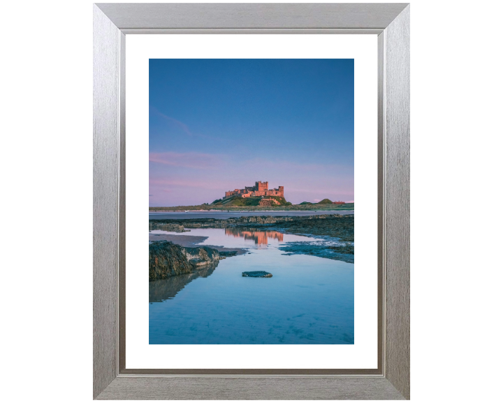 Bamburgh castle reflections Northumberland Photo Print - Canvas - Framed Photo Print - Hampshire Prints