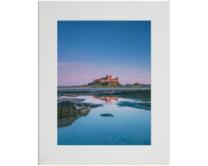 Bamburgh castle reflections Northumberland Photo Print - Canvas - Framed Photo Print - Hampshire Prints