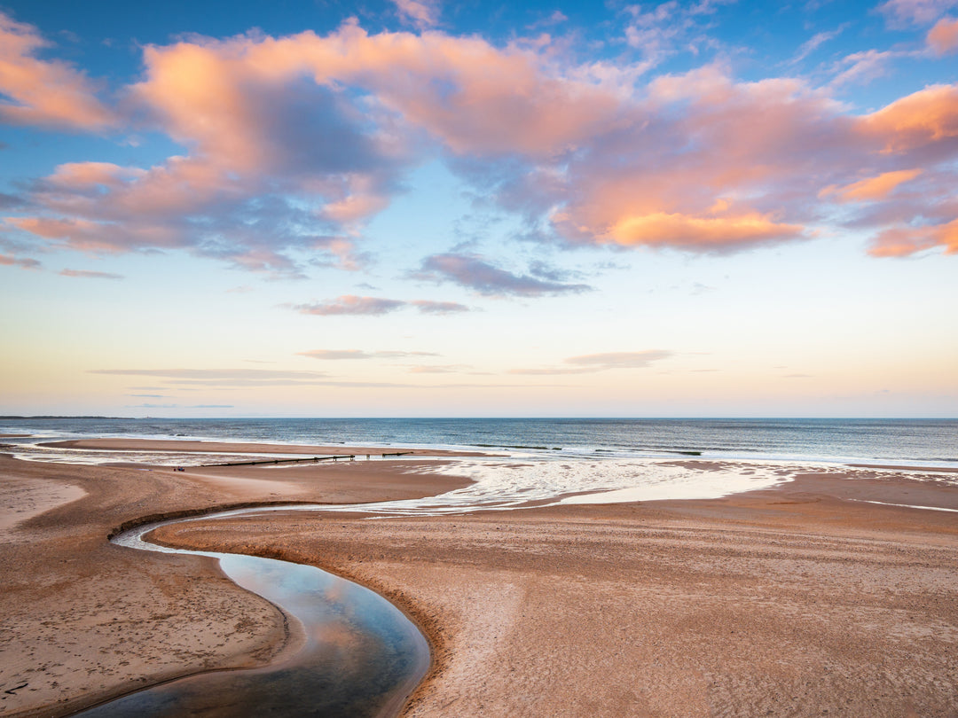 Druridge Bay Northumberland at sunset Photo Print - Canvas - Framed Photo Print - Hampshire Prints