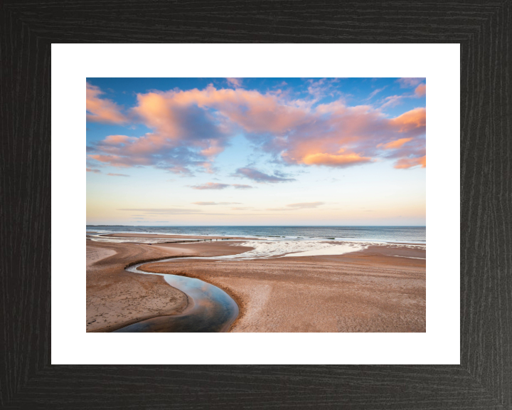 Druridge Bay Northumberland at sunset Photo Print - Canvas - Framed Photo Print - Hampshire Prints