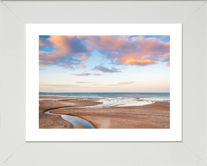 Druridge Bay Northumberland at sunset Photo Print - Canvas - Framed Photo Print - Hampshire Prints