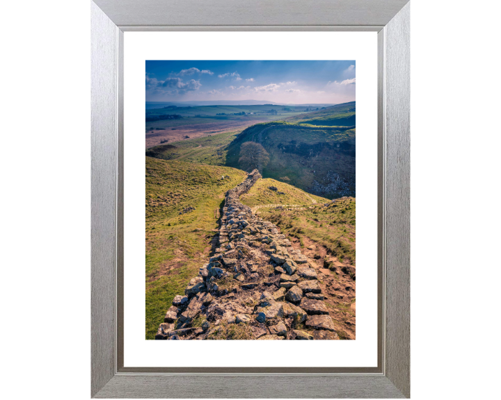 sycamore Gap Northumberland from Hadrians wall Photo Print - Canvas - Framed Photo Print - Hampshire Prints