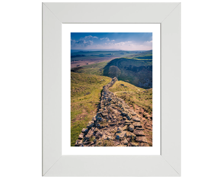 sycamore Gap Northumberland from Hadrians wall Photo Print - Canvas - Framed Photo Print - Hampshire Prints