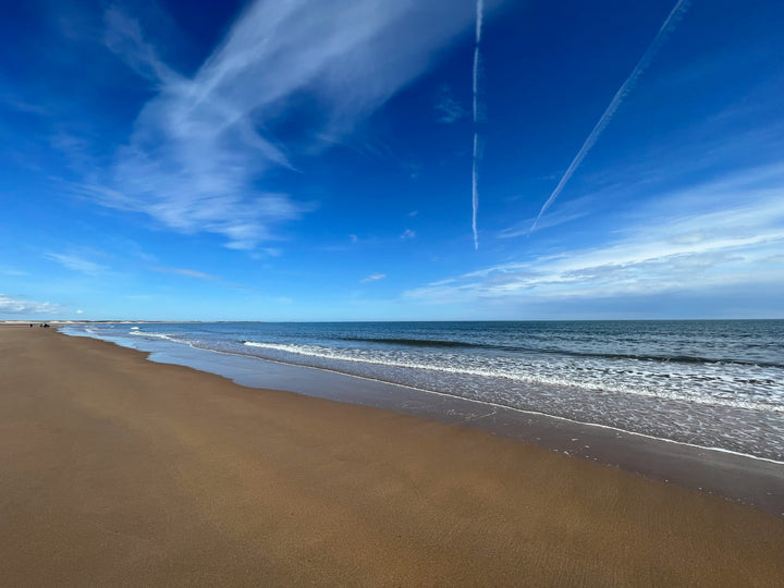 An empty Druridge Bay beach Northumberland Photo Print - Canvas - Framed Photo Print - Hampshire Prints