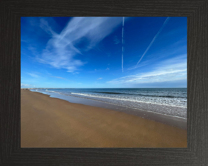 An empty Druridge Bay beach Northumberland Photo Print - Canvas - Framed Photo Print - Hampshire Prints