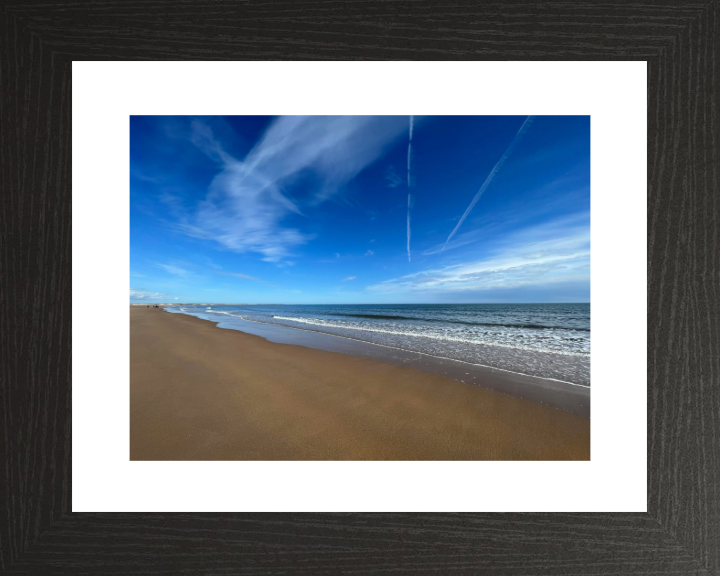 An empty Druridge Bay beach Northumberland Photo Print - Canvas - Framed Photo Print - Hampshire Prints