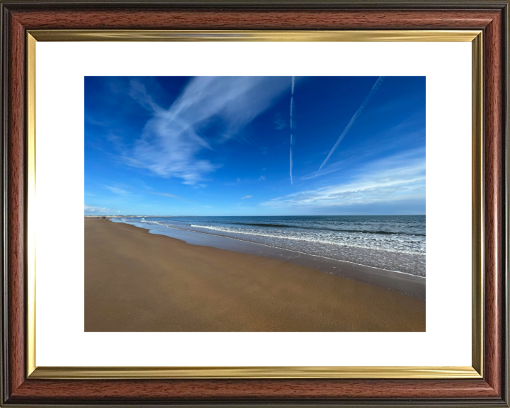 An empty Druridge Bay beach Northumberland Photo Print - Canvas - Framed Photo Print - Hampshire Prints