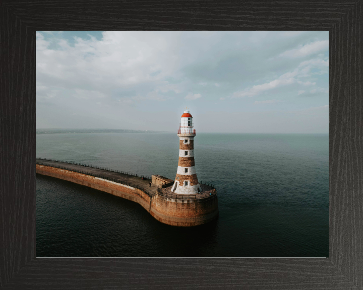 Roker Lighthouse Northumberland from above Photo Print - Canvas - Framed Photo Print - Hampshire Prints