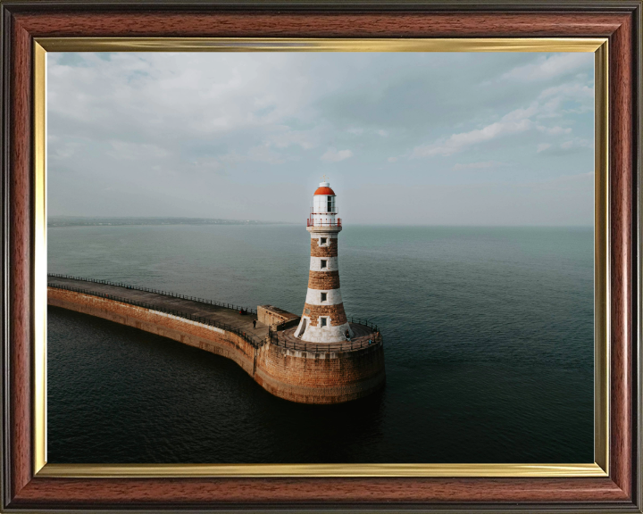 Roker Lighthouse Northumberland from above Photo Print - Canvas - Framed Photo Print - Hampshire Prints