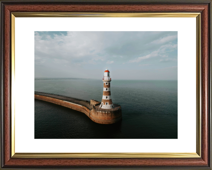 Roker Lighthouse Northumberland from above Photo Print - Canvas - Framed Photo Print - Hampshire Prints