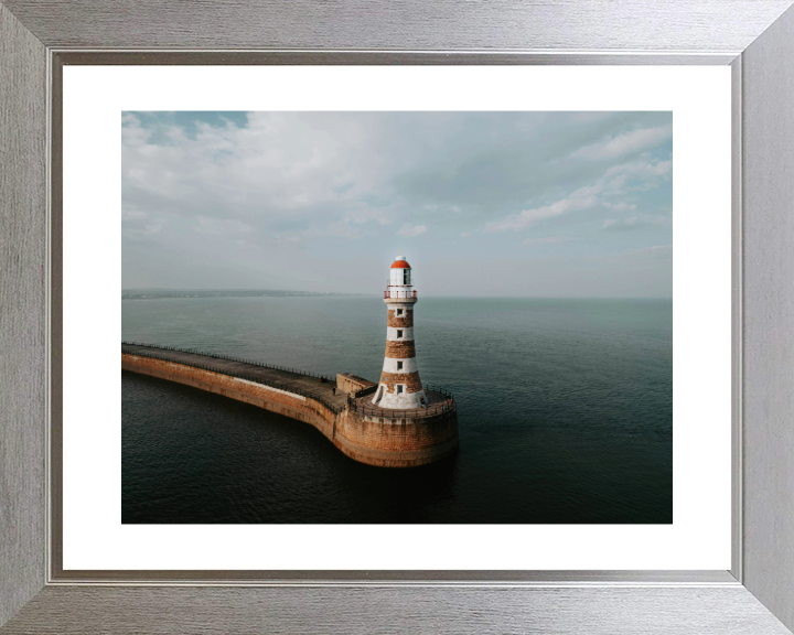 Roker Lighthouse Northumberland from above Photo Print - Canvas - Framed Photo Print - Hampshire Prints