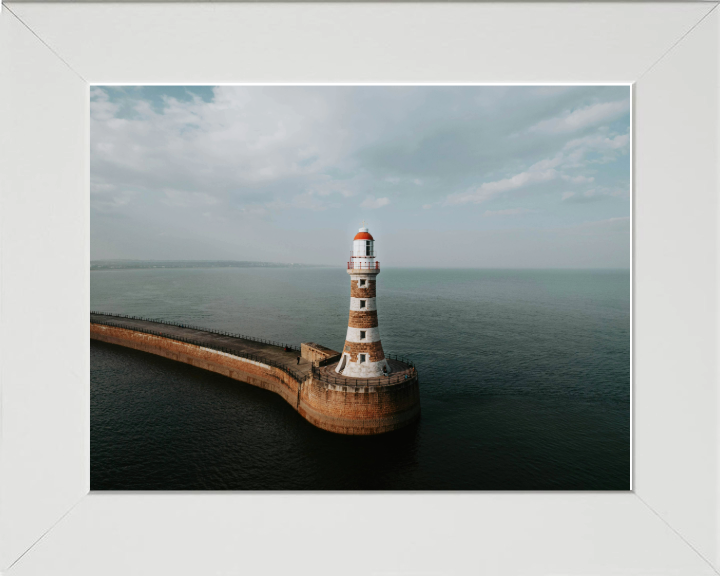 Roker Lighthouse Northumberland from above Photo Print - Canvas - Framed Photo Print - Hampshire Prints