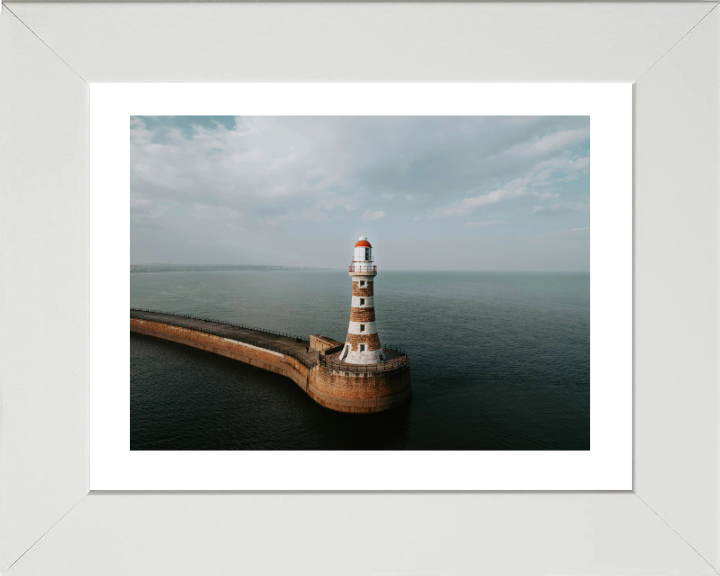 Roker Lighthouse Northumberland from above Photo Print - Canvas - Framed Photo Print - Hampshire Prints