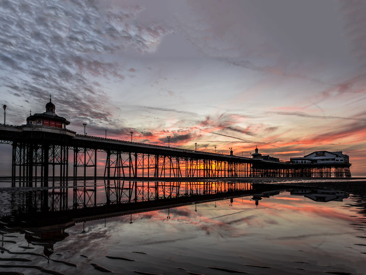 North Pier Blackpool Lancashire sunset Photo Print - Canvas - Framed Photo Print - Hampshire Prints