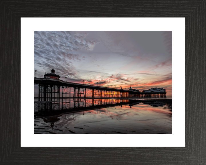 North Pier Blackpool Lancashire sunset Photo Print - Canvas - Framed Photo Print - Hampshire Prints