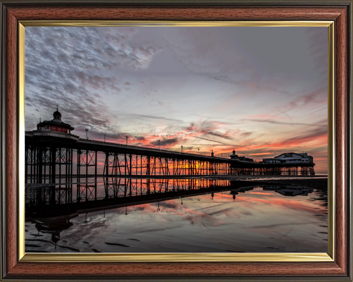 North Pier Blackpool Lancashire sunset Photo Print - Canvas - Framed Photo Print - Hampshire Prints