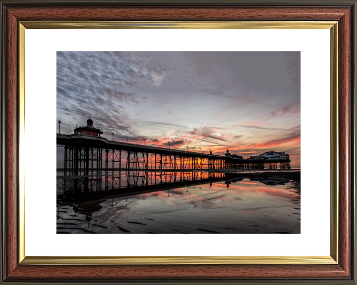 North Pier Blackpool Lancashire sunset Photo Print - Canvas - Framed Photo Print - Hampshire Prints