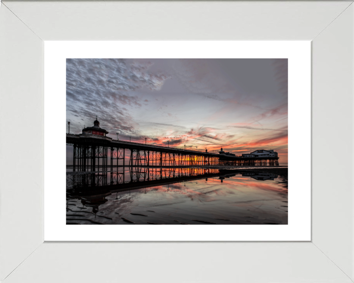 North Pier Blackpool Lancashire sunset Photo Print - Canvas - Framed Photo Print - Hampshire Prints