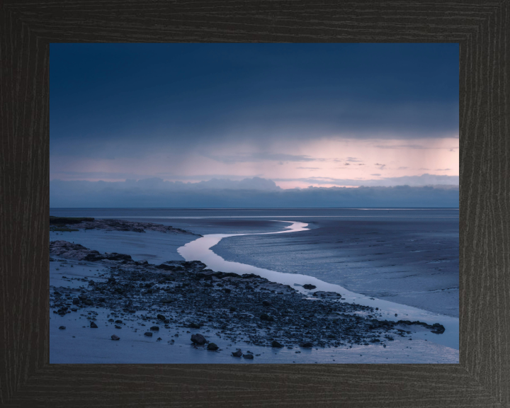 Rain over silverdale beach lancashire Photo Print - Canvas - Framed Photo Print - Hampshire Prints