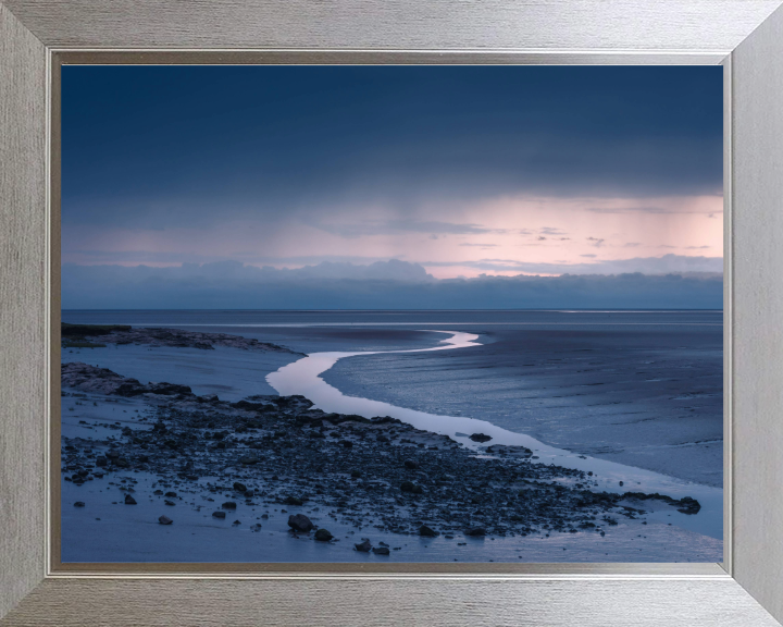 Rain over silverdale beach lancashire Photo Print - Canvas - Framed Photo Print - Hampshire Prints