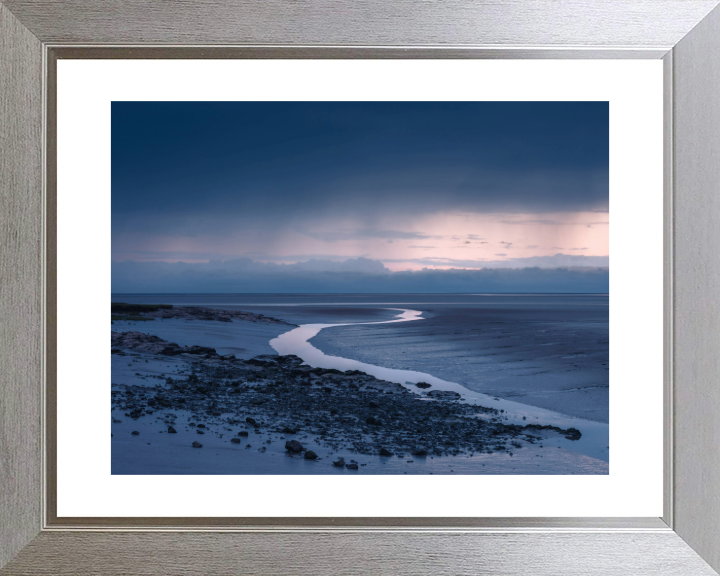 Rain over silverdale beach lancashire Photo Print - Canvas - Framed Photo Print - Hampshire Prints