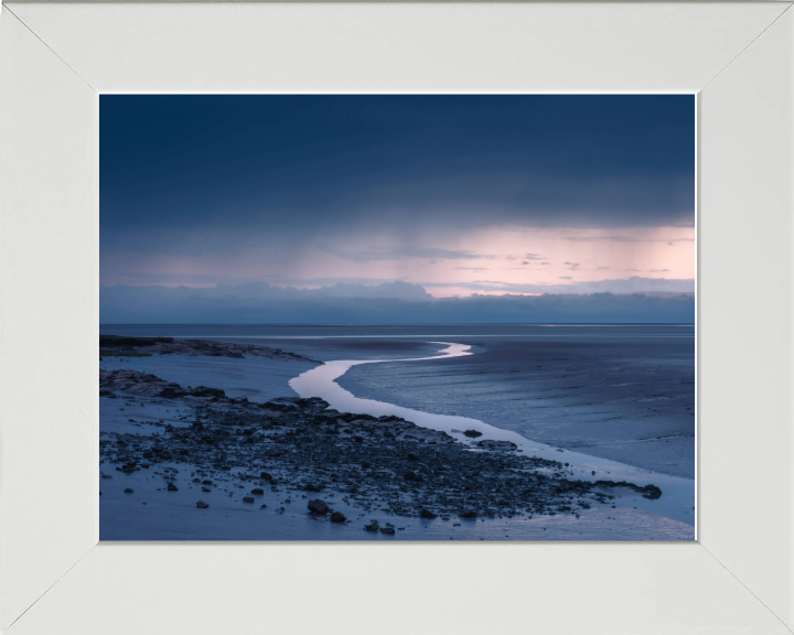 Rain over silverdale beach lancashire Photo Print - Canvas - Framed Photo Print - Hampshire Prints