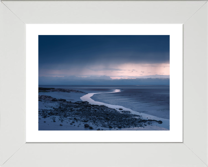 Rain over silverdale beach lancashire Photo Print - Canvas - Framed Photo Print - Hampshire Prints