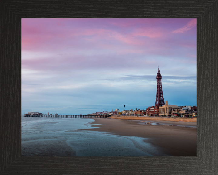 Blackpool Beach lancashire at sunset Photo Print - Canvas - Framed Photo Print - Hampshire Prints