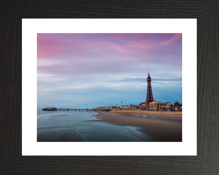 Blackpool Beach lancashire at sunset Photo Print - Canvas - Framed Photo Print - Hampshire Prints