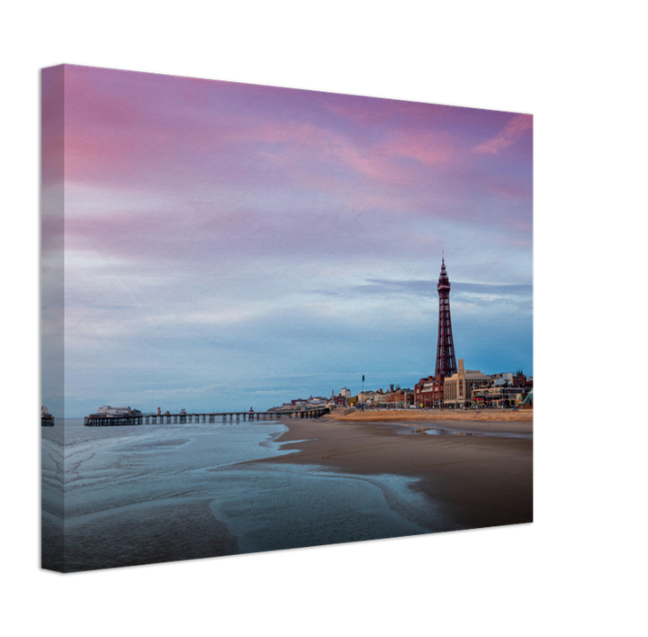 Blackpool Beach lancashire at sunset Photo Print - Canvas - Framed Photo Print - Hampshire Prints