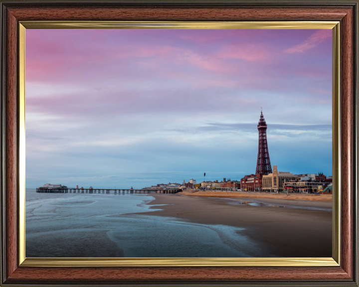 Blackpool Beach lancashire at sunset Photo Print - Canvas - Framed Photo Print - Hampshire Prints