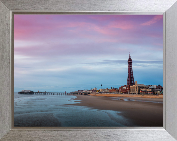 Blackpool Beach lancashire at sunset Photo Print - Canvas - Framed Photo Print - Hampshire Prints