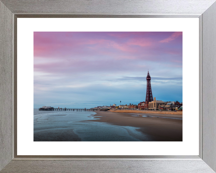 Blackpool Beach lancashire at sunset Photo Print - Canvas - Framed Photo Print - Hampshire Prints