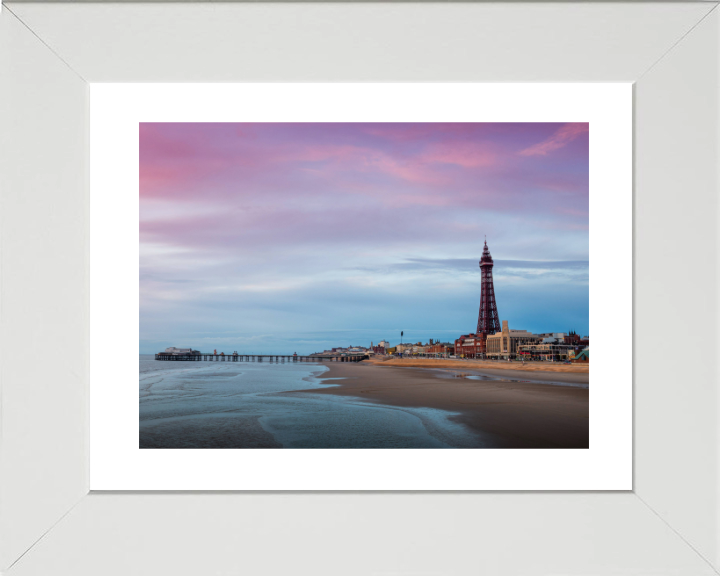 Blackpool Beach lancashire at sunset Photo Print - Canvas - Framed Photo Print - Hampshire Prints