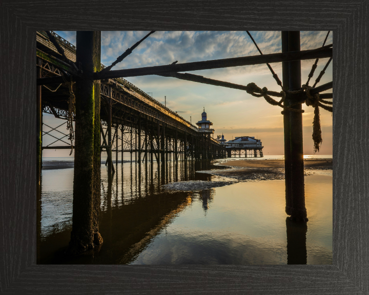 Blackpool north pier lancashire at sunset Photo Print - Canvas - Framed Photo Print - Hampshire Prints