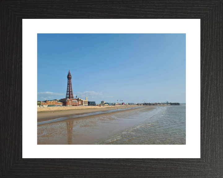 blackpool tower and beach reflections Photo Print - Canvas - Framed Photo Print - Hampshire Prints