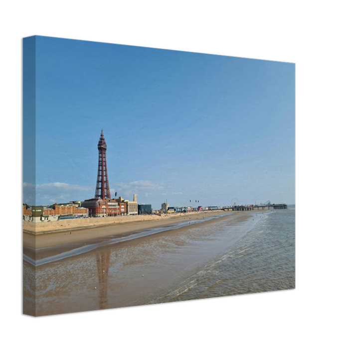 blackpool tower and beach reflections Photo Print - Canvas - Framed Photo Print - Hampshire Prints