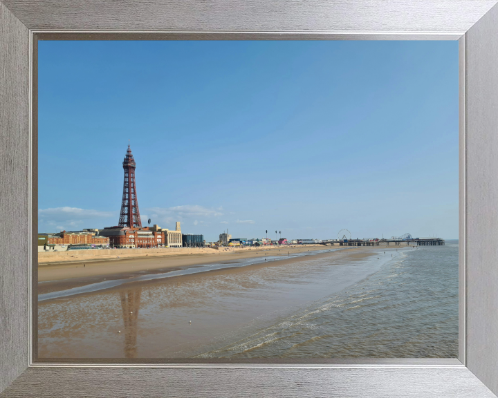 blackpool tower and beach reflections Photo Print - Canvas - Framed Photo Print - Hampshire Prints