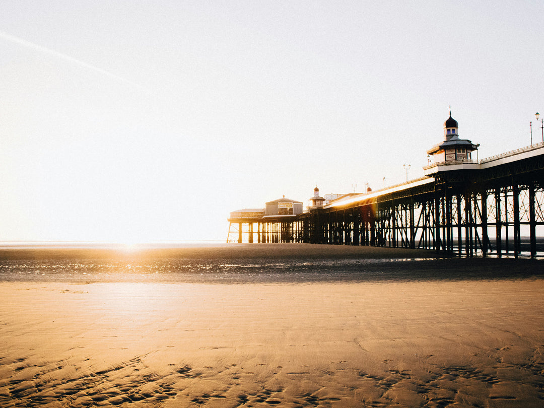 Blackpool pier lancashire at sunset Photo Print - Canvas - Framed Photo Print - Hampshire Prints