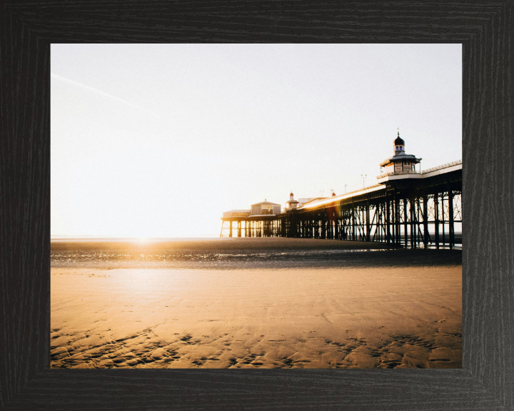 Blackpool pier lancashire at sunset Photo Print - Canvas - Framed Photo Print - Hampshire Prints