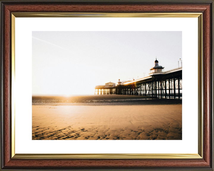 Blackpool pier lancashire at sunset Photo Print - Canvas - Framed Photo Print - Hampshire Prints