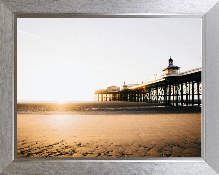 Blackpool pier lancashire at sunset Photo Print - Canvas - Framed Photo Print - Hampshire Prints