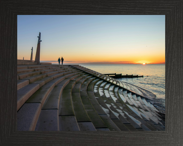 Cleveleys promenade Lancashire at sunset Photo Print - Canvas - Framed Photo Print - Hampshire Prints