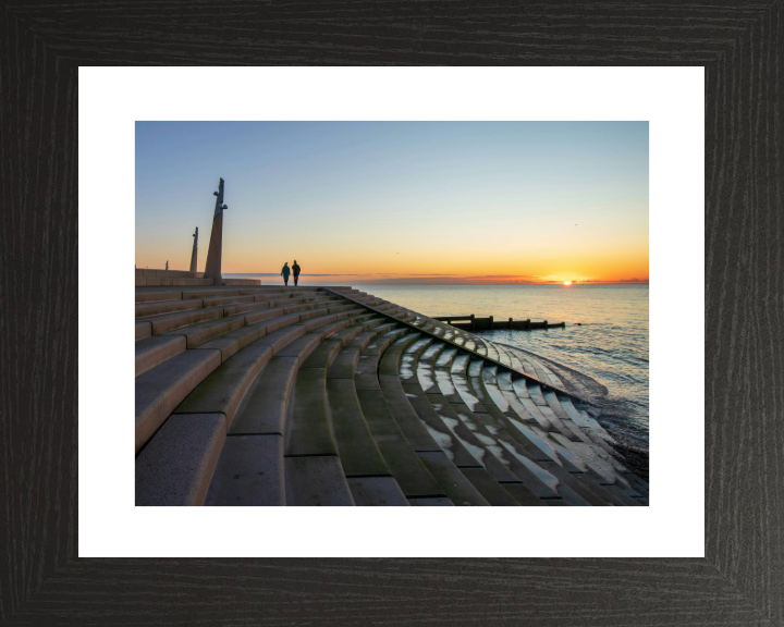 Cleveleys promenade Lancashire at sunset Photo Print - Canvas - Framed Photo Print - Hampshire Prints