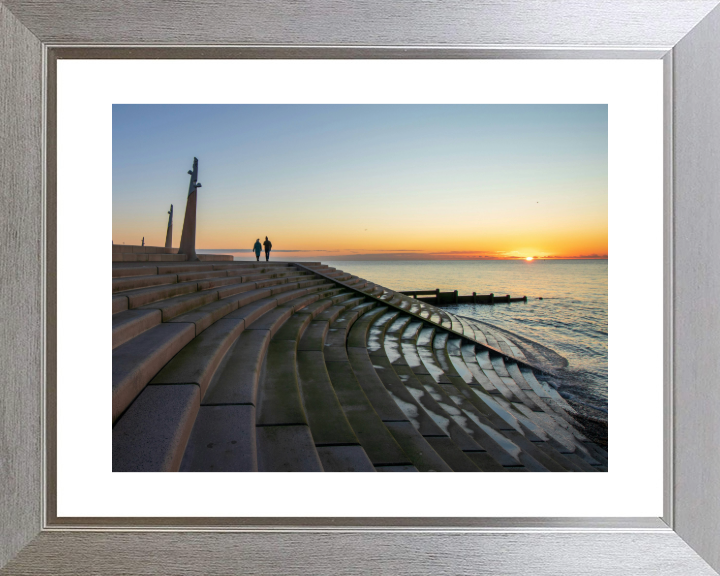 Cleveleys promenade Lancashire at sunset Photo Print - Canvas - Framed Photo Print - Hampshire Prints